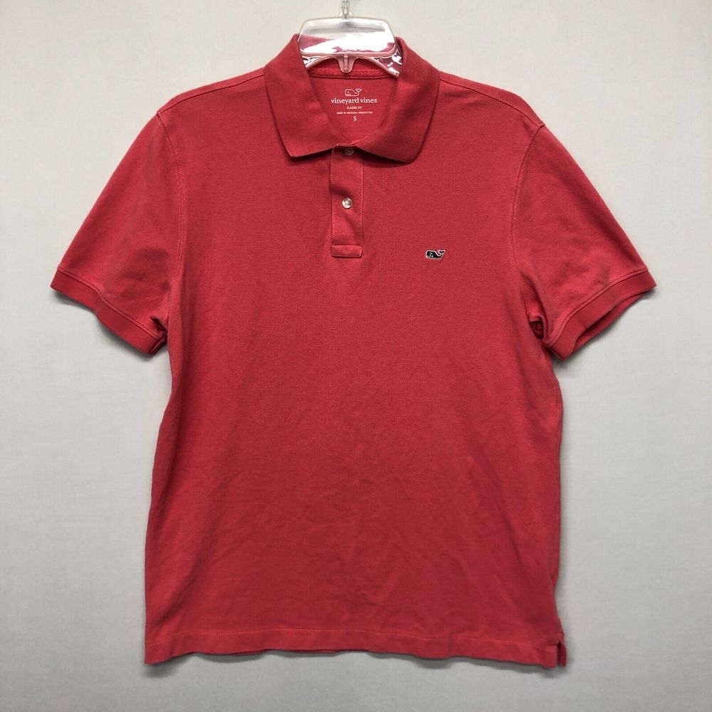 Vineyard Vines Men Short Sleeve Polo Shirt Top Size Small Classic Fit B247 -17